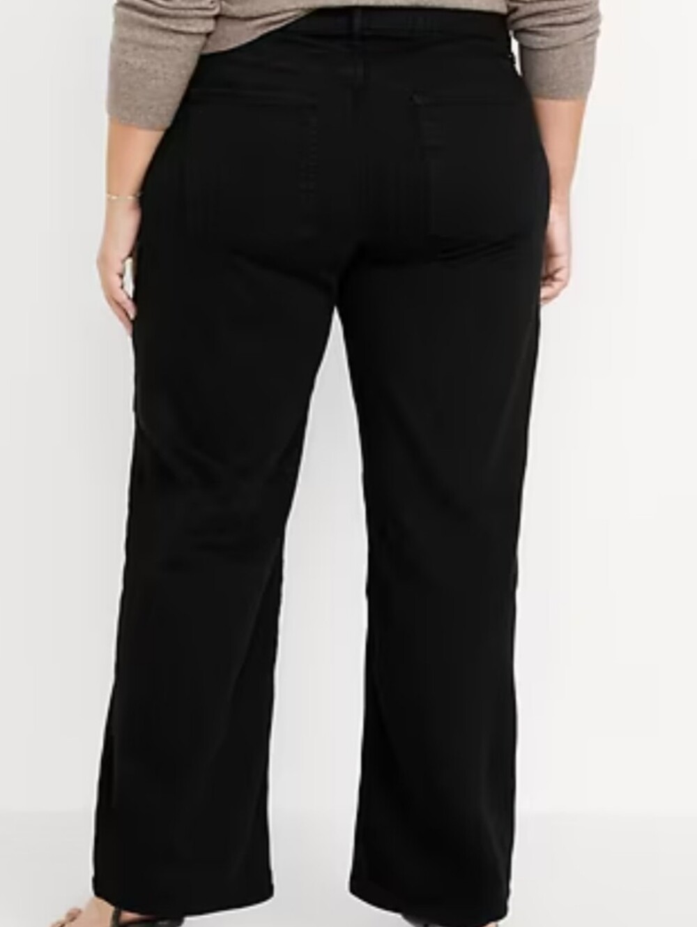 Old Navy High-Waisted Wow Wide-Leg Jeans in Black Size 20 - Picture 2 of 5